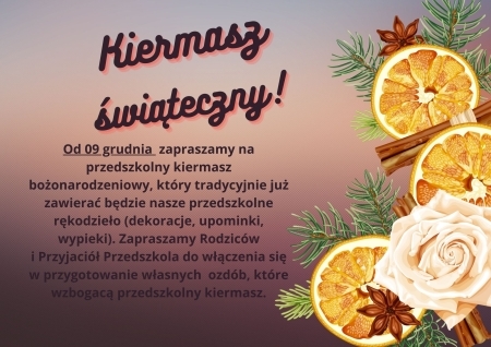 Przedszkolny Kiermasz Świąteczny